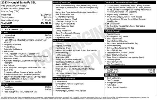 2023 Hyundai SANTA FE SEL 2.4