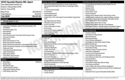2025 Hyundai ELANTRA Sport