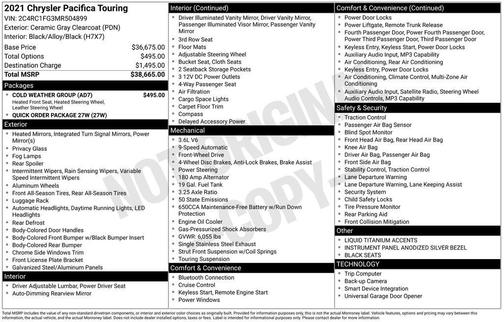 2021 Chrysler Pacifica Touring