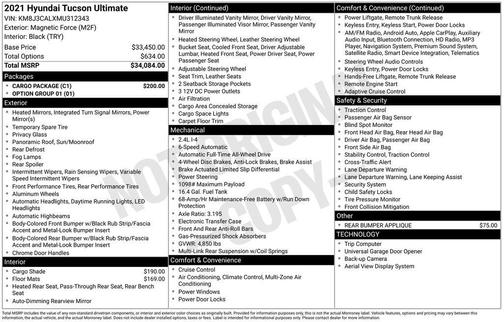 2021 Hyundai TUCSON Ultimate