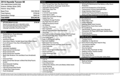 2016 Hyundai TUCSON SE