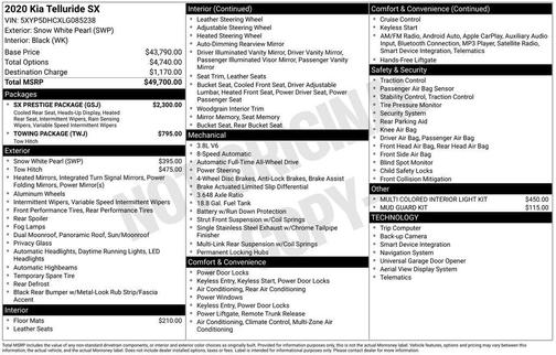 2020 Kia Telluride SX