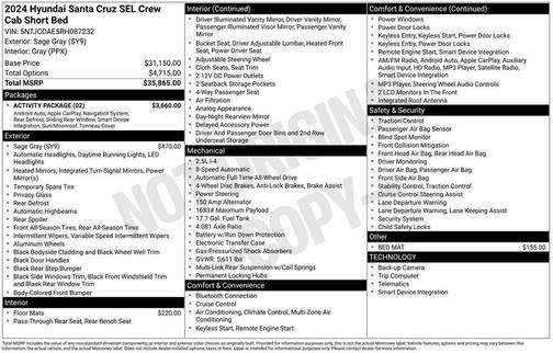 2024 Hyundai SANTA CRUZ SEL