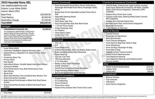 2023 Hyundai KONA SEL