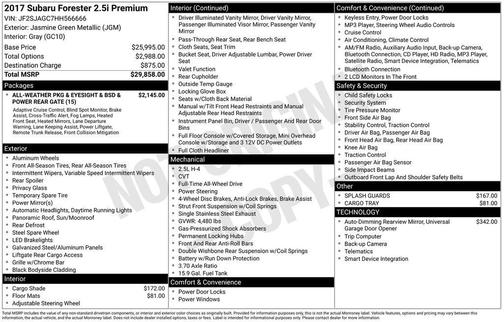 2017 Subaru Forester 2.5i Premium