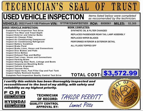 2022 Ford F-150 Platinum