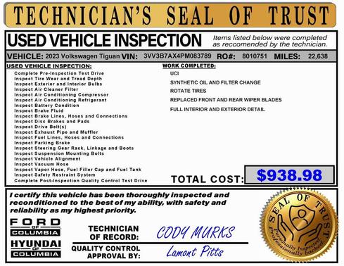 2023 Volkswagen Tiguan 2.0T SE