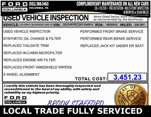 2019 Chevrolet Silverado 1500 2LT
