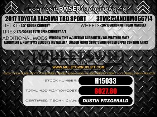 2017 Toyota Tacoma TRD Sport
