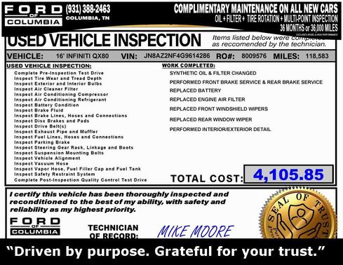 2016 INFINITI QX80 Base