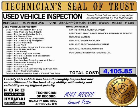 2016 INFINITI QX80 Base