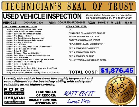 2024 RAM 2500 Big Horn Crew Cab 4x4 6'4' Box