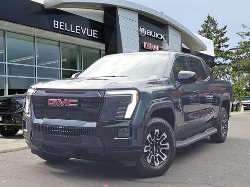 Deep Ocean Metallic 2026 GMC Sierra EV Standard Range Elevation