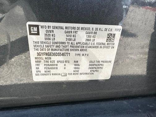 Gray Flannel Metallic 2013 Cadillac SRX Luxury Collection