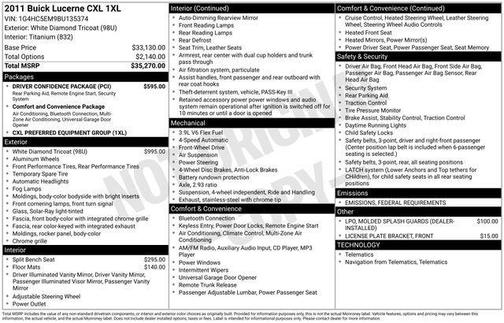 2011 Buick Lucerne CXL