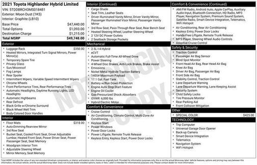 2021 Toyota Highlander Hybrid Limited
