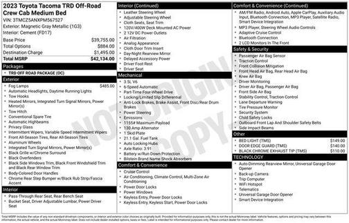 2023 Toyota Tacoma TRD Off Road