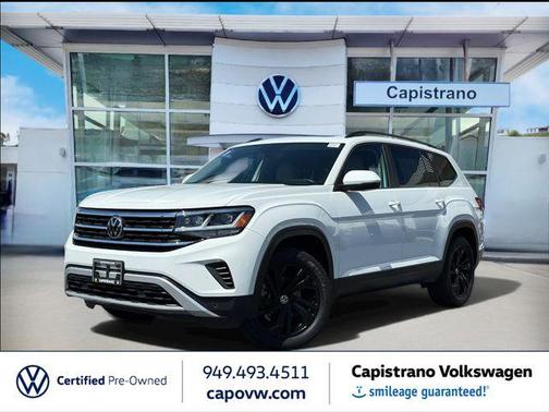 Pure White 2022 Volkswagen Atlas 3.6L SE w/Technology
