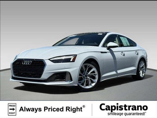 Glacier White Metallic 2023 Audi A5 Sportback Premium Plus
