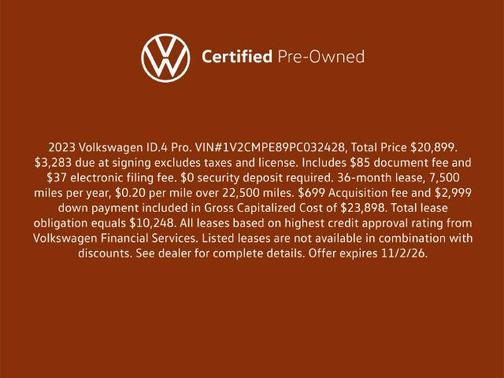 Deep Black 2023 Volkswagen ID.4 Pro
