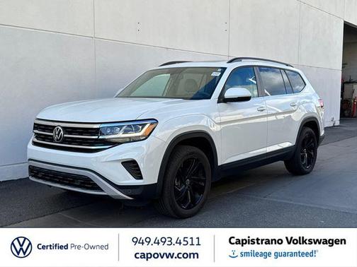 Pure White 2022 Volkswagen Atlas 3.6L SE w/Technology