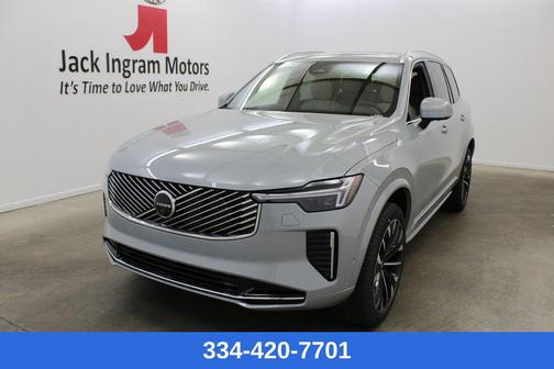 Vapour Grey Metallic 2026 Volvo XC90 Plus, B6 AWD Gas (mild hybrid), Gasoline, Bright, 7 Seats