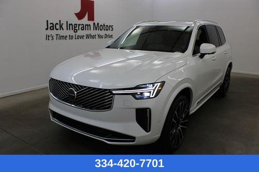 Crystal White Pearl 2026 Volvo XC90 Plus, B6 AWD Gas (mild hybrid), Gasoline, Bright, 7 Seats