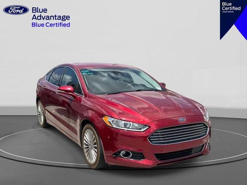 Ruby Red Tinted Clearcoat 2014 Ford Fusion Hybrid Titanium