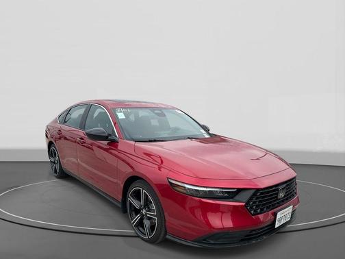 Radiant Red Metallic 2024 Honda Accord Hybrid Sport