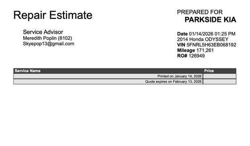 2014 Honda Odyssey EX-L
