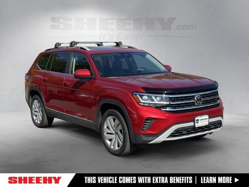 Red Metallic 2021 Volkswagen Atlas 3.6L SEL