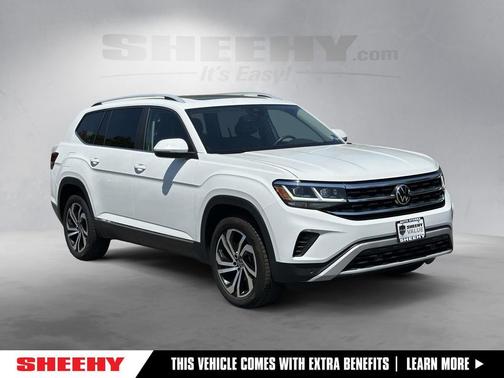 Pure White 2022 Volkswagen Atlas 2.0T SEL