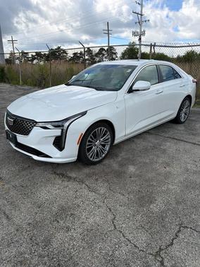 Crystal White Tri-Coat 2023 Cadillac CT4 Premium Luxury
