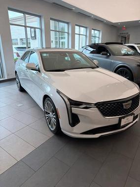Crystal White Tri-Coat 2023 Cadillac CT4 Premium Luxury