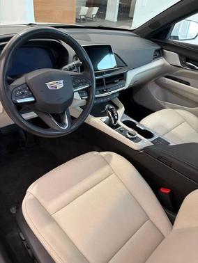 Crystal White Tri-Coat 2023 Cadillac CT4 Premium Luxury
