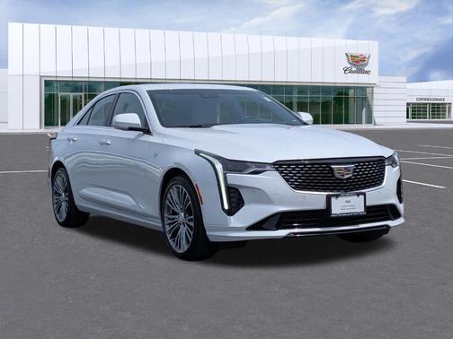 Crystal White Tri-Coat 2023 Cadillac CT4 Premium Luxury