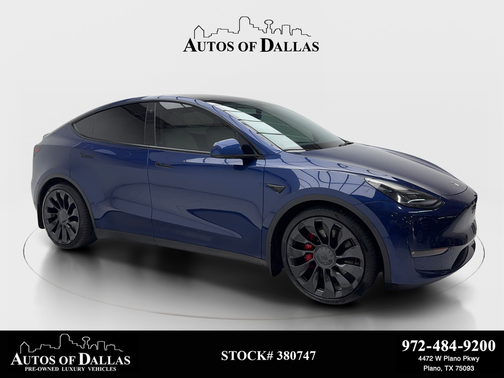 Blue 2022 Tesla Model Y Performance