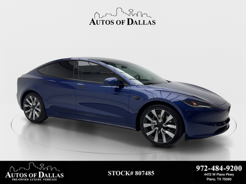 Blue 2024 Tesla Model 3 Long Range