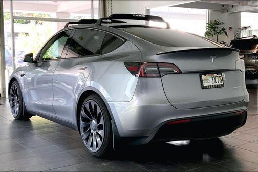 Gray 2025 Tesla Model Y Performance