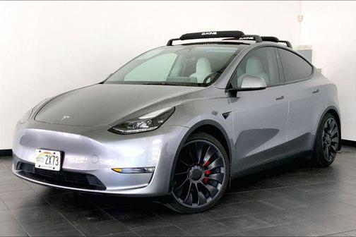 Gray 2025 Tesla Model Y Performance