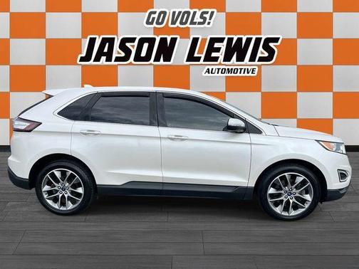 White Platinum Clearcoat Metallic 2015 Ford Edge Titanium