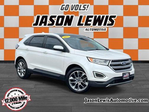 White Platinum Clearcoat Metallic 2015 Ford Edge Titanium
