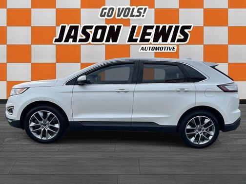White Platinum Clearcoat Metallic 2015 Ford Edge Titanium