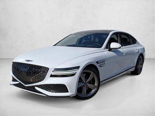 Alta White 2024 Genesis G80 3.5T Sport AWD