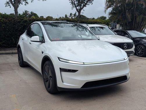 Pearl White Multi-Coat 2026 Tesla Model Y Long Range Launch Series