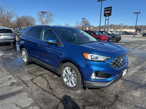 Atlas Blue Metallic 2020 Ford Edge Titanium