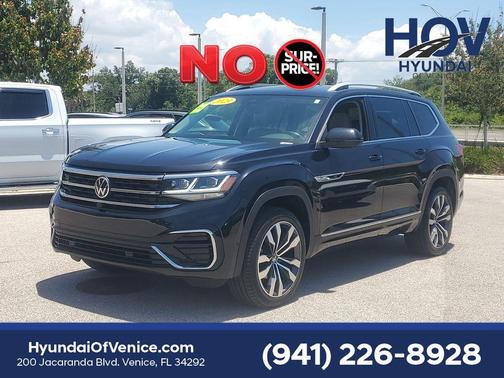 Deep Black Pearl 2023 Volkswagen Atlas 3.6L SEL Premium