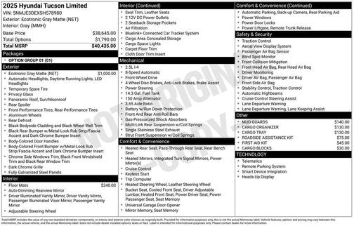 2025 Hyundai TUCSON Limited