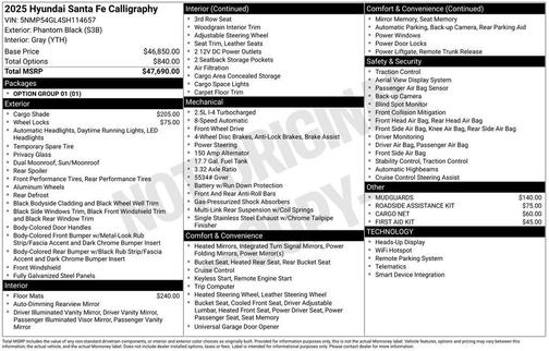 2025 Hyundai SANTA FE Calligraphy