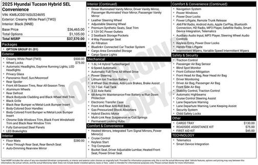 2025 Hyundai TUCSON Hybrid SEL Convenience
